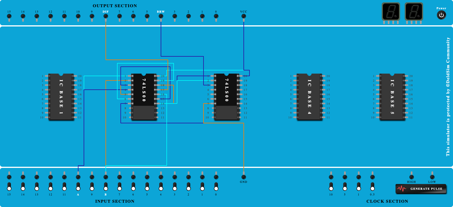 Half Subtracter Using NAND Gates