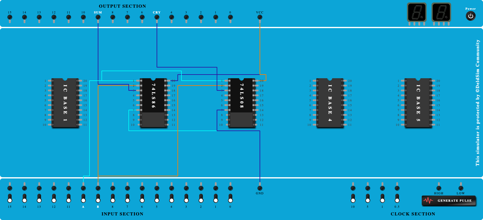 Half Adder Using Basic Gates