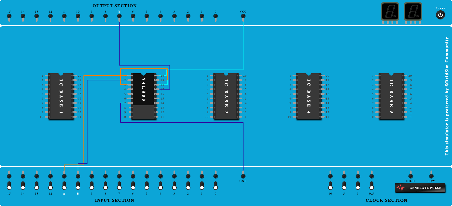 Implementation of AND Gate using NAND gate