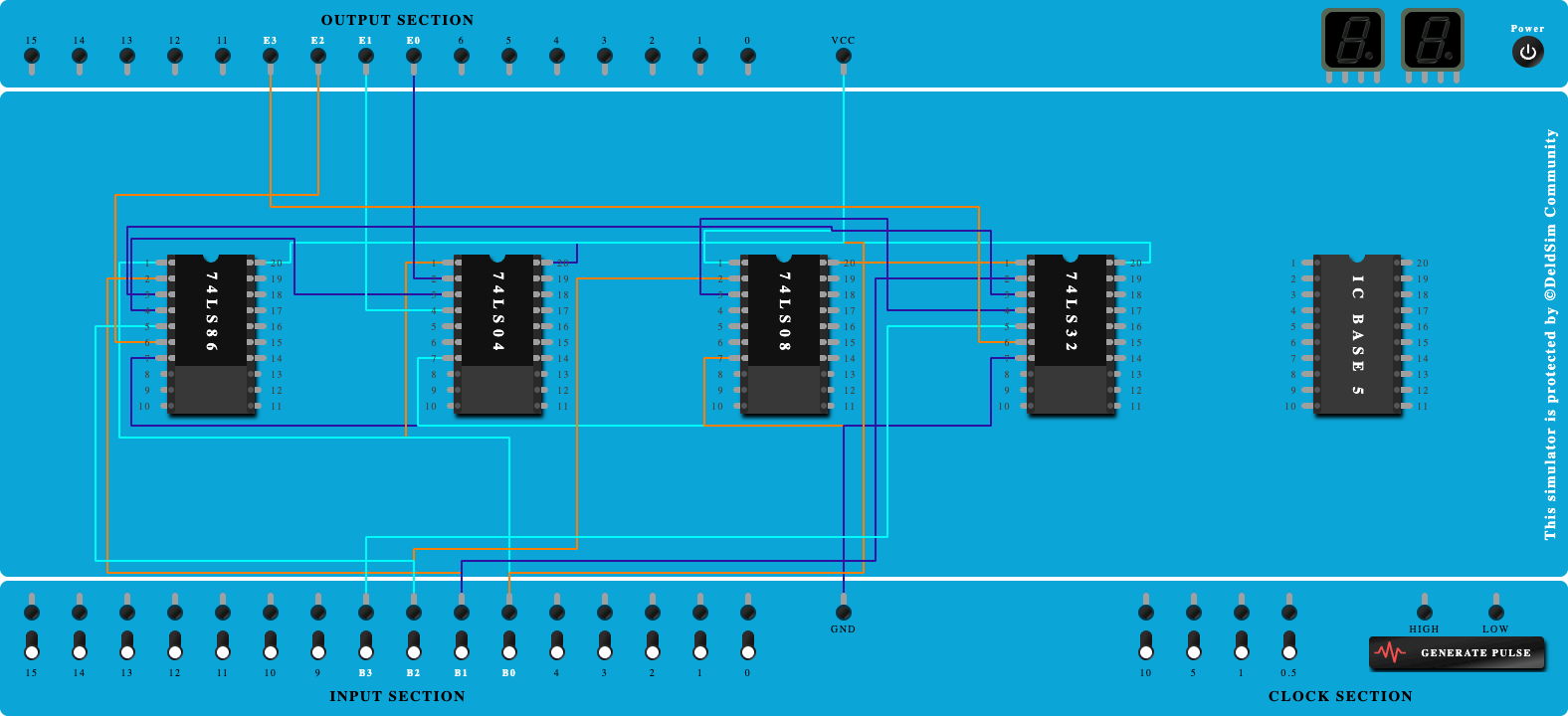BCD to Excess-3 code converter using logic gates