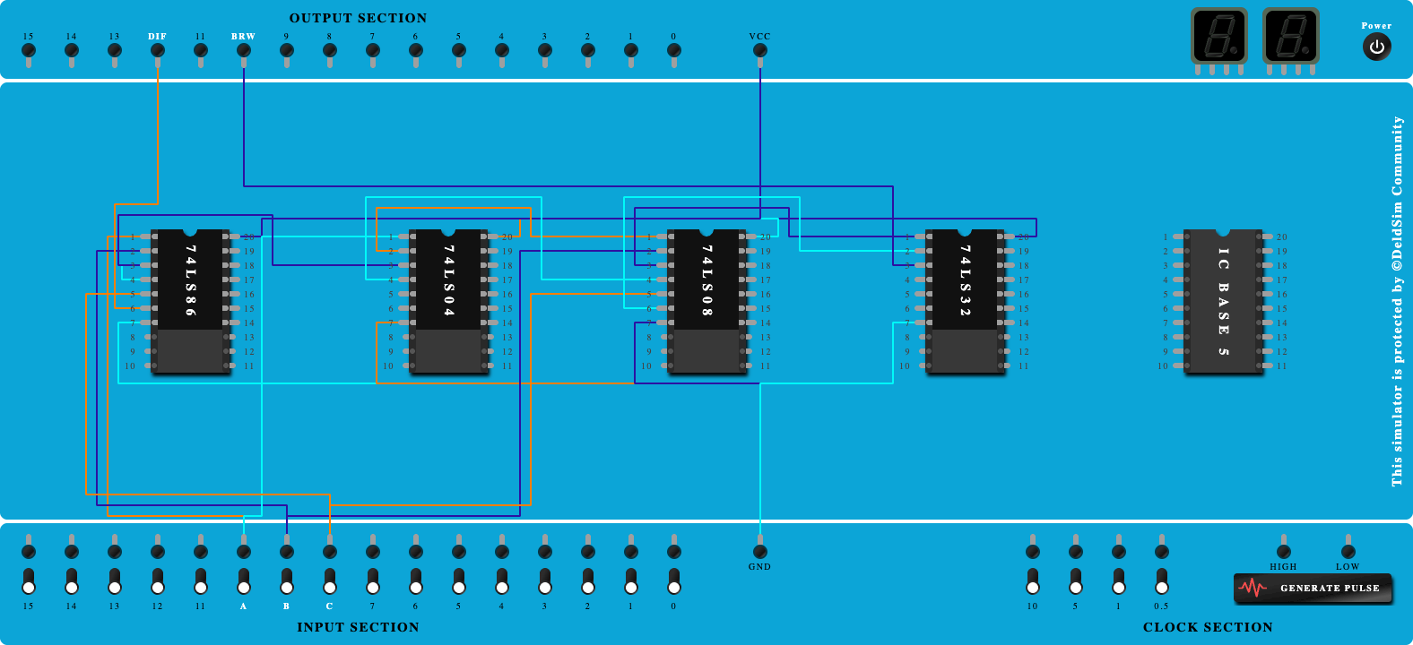 Full Subtractor using Two half adders basic gates