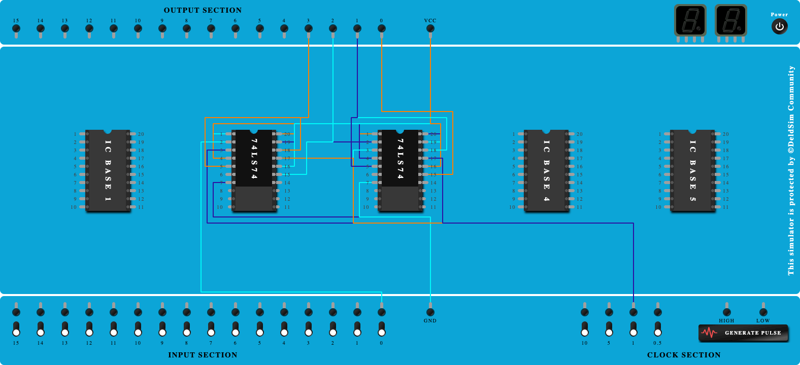 Design and Implement 4-bit right shift register using D-flip flop