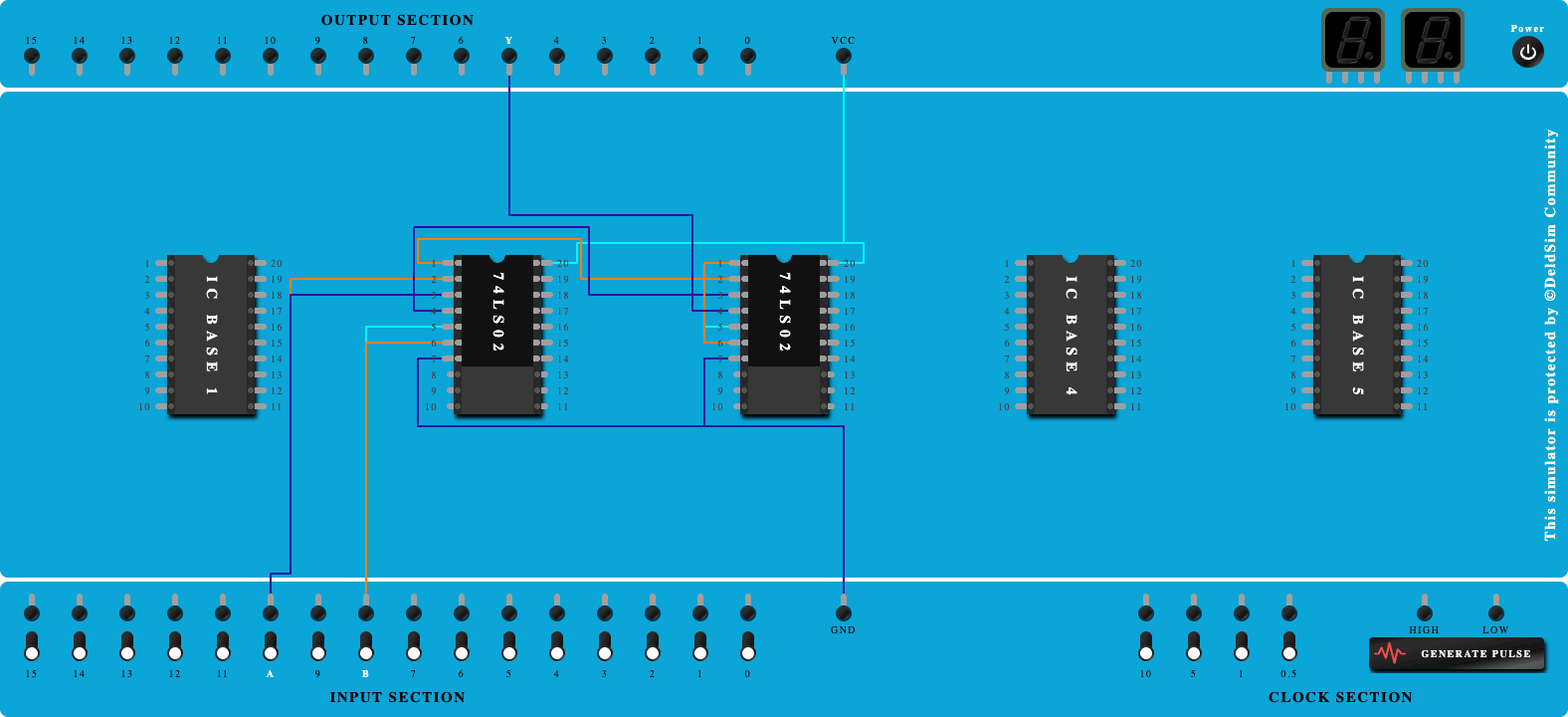 Implementation of NAND Gate using NOR gate