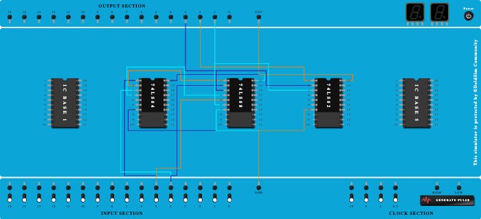 1 bit digital comparator using logic gates