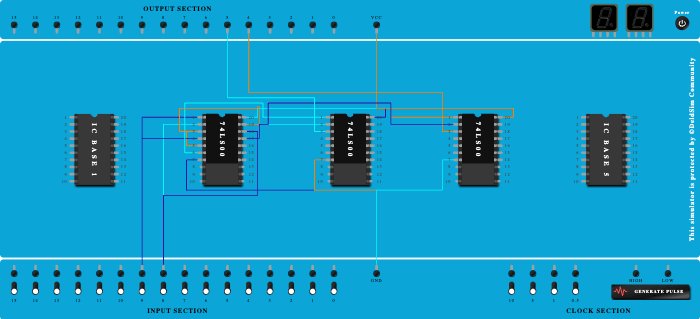 Half Subtractor(Using NAND)