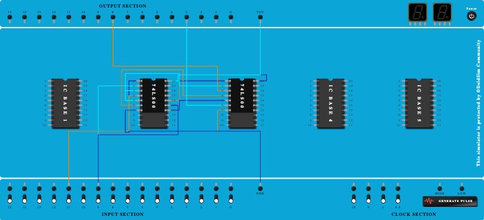 Half Adder Using NAND Gates