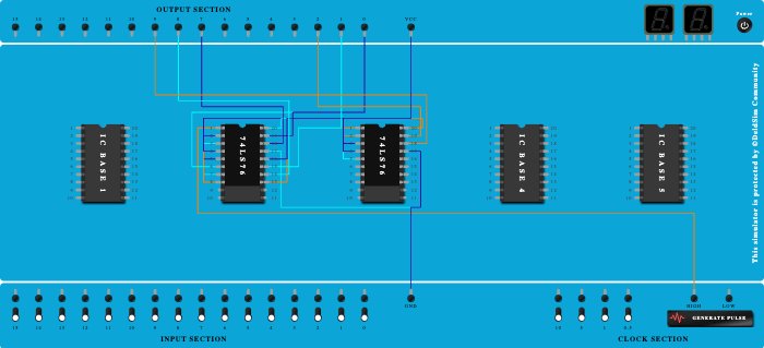 Asynchronous UP/DOWN Counter MOD 8