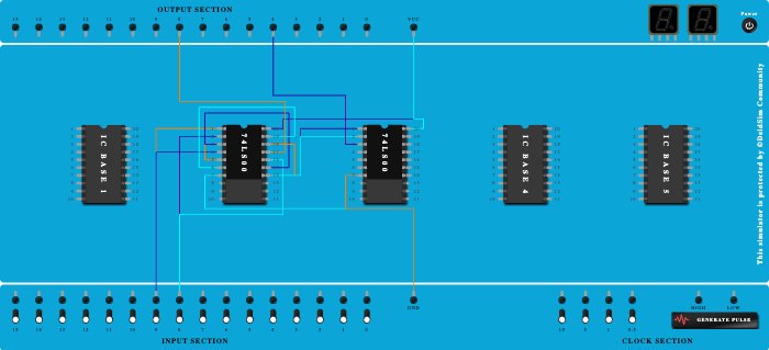 Half Subtractor(NAND)