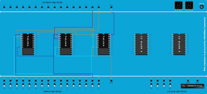 half substractor using universal gates