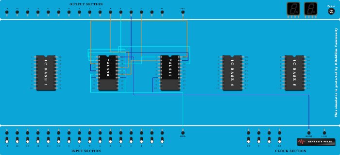 MOD 7 using IC 7490 (previous was async jk)
