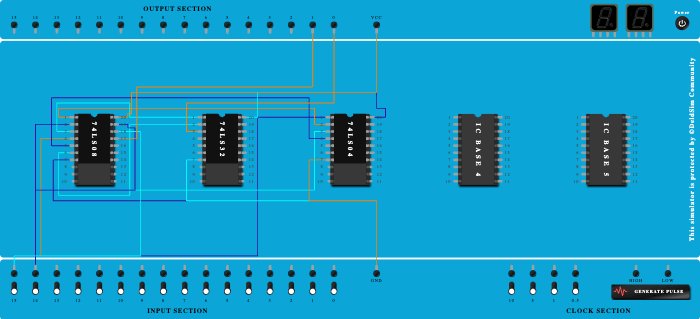 half adder using basic