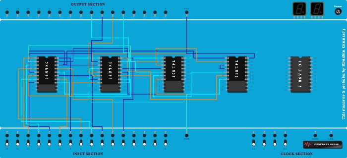 BCD adder using 4-bit binary adder - Copy