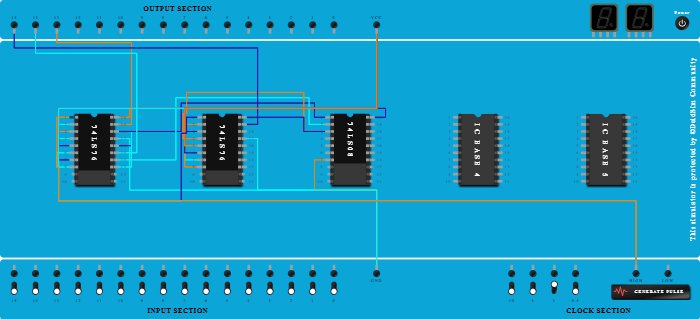 3 bit synchronous down counter