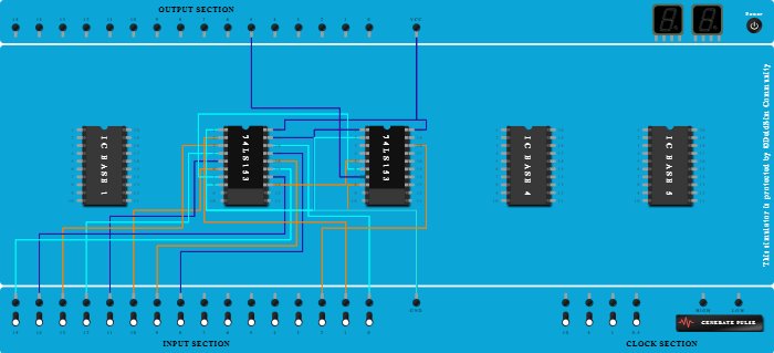 8:1 Multiplexer using IC 74LS153