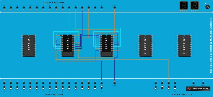 4 bit async down counter