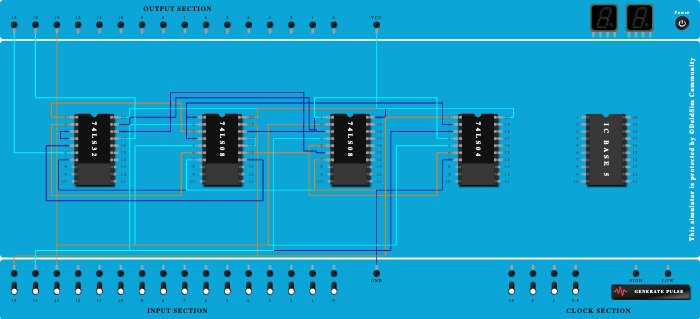 3 bit input 2's complement output circuit