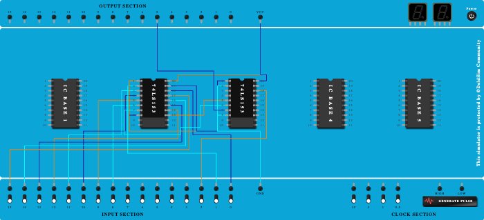 Multiplexer 8:1 using 74153
