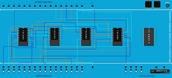 BCD adder using IC 7483 - Copy