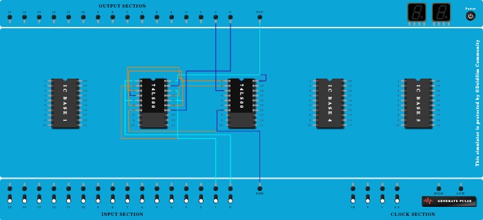 Half Adder using NAND GATE only