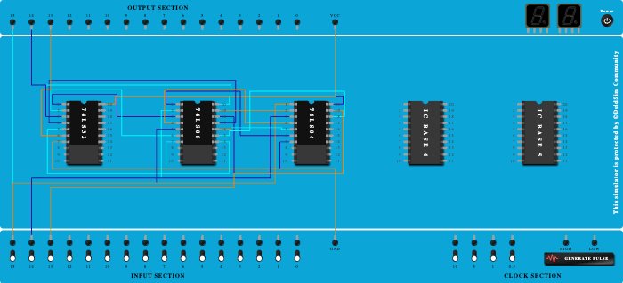 3-bit gray to binary code converter