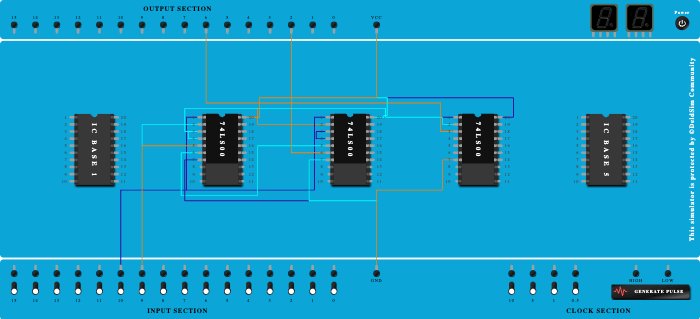 HALF adder USING NAND