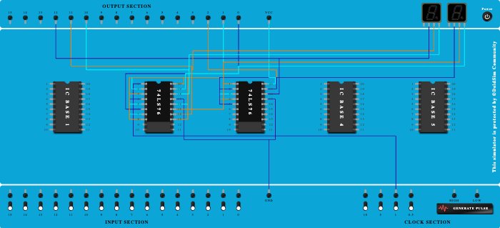 3 bit Asynchronous Up / Down Counter