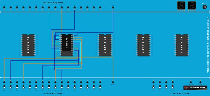 4 bit magnitude comparator