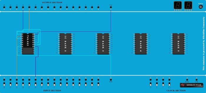 SR latch using NOR gates