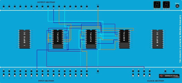 4 bit synchronous DOWN counter with mode control - Copy