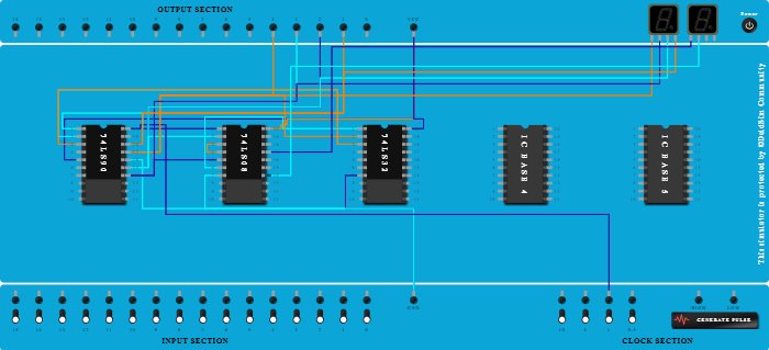 Mod -N counter using IC-7490 - Copy