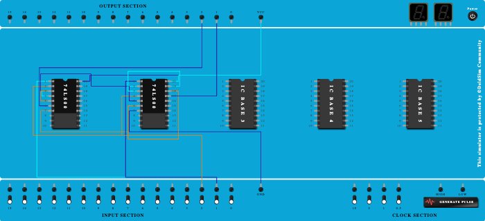 Half Adder (NAND GATE)