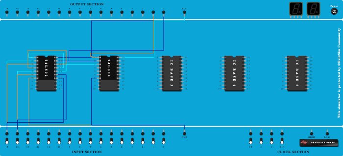 Half Subtractor using NOR