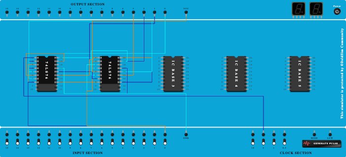4 Bit asynchronous up counter