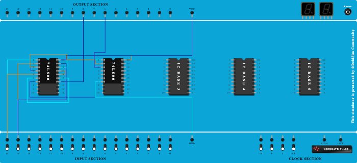 half adder using nand gate