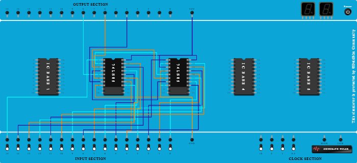 8 bit comparator using IC-7485