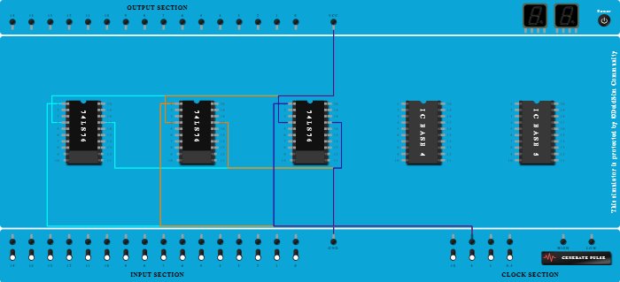 4 bit synchronous down counter
