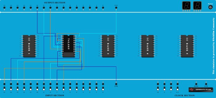 Using IC7485 PROVED The Truth Table of 4 bit magnitude comparator