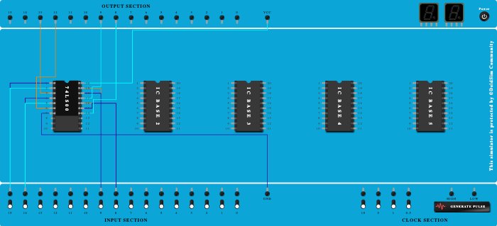 Not gate using NAND  - Copy