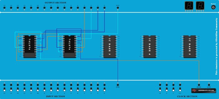 4 bit down counter using jk flip flop