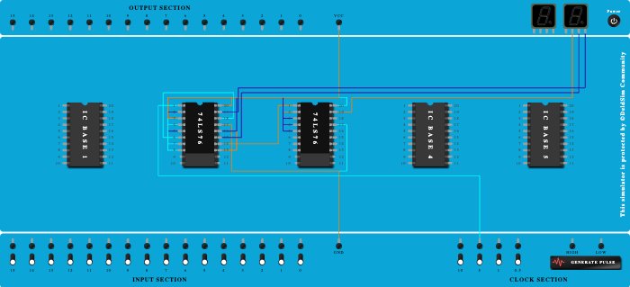3 bit asynchronous down counter(completed)