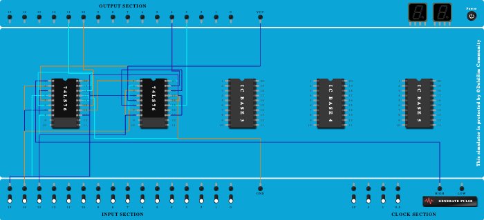 asynchronus 4 bit down counter