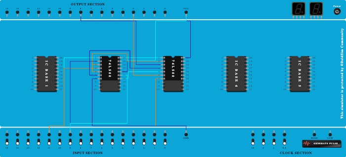 Half Adder Using NAND Gates