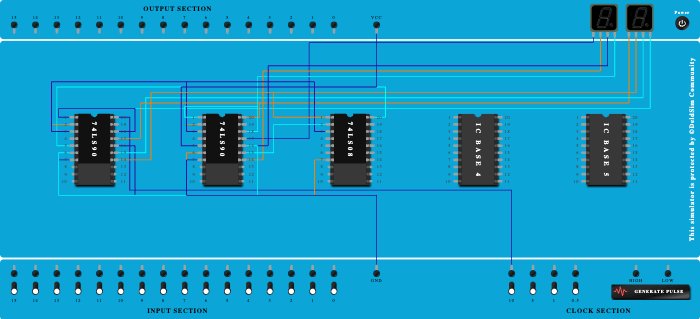 Asynchronous Up Counter | IC 7490 | MOD24