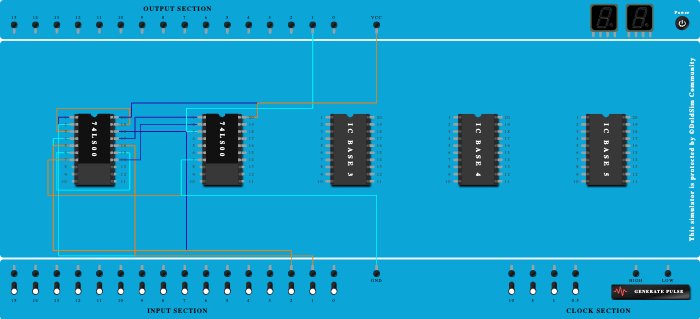 Half Adder(using NAND Gate)