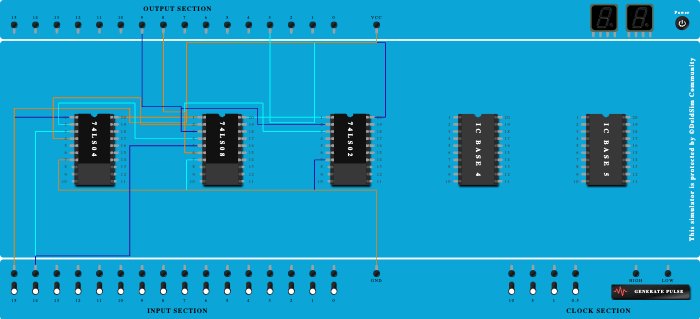 Construction of 1-Bit Comparator and verification of its operation