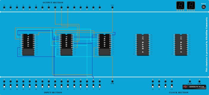 half adder using basic gates