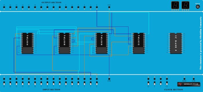 Two bit comparator : A > B