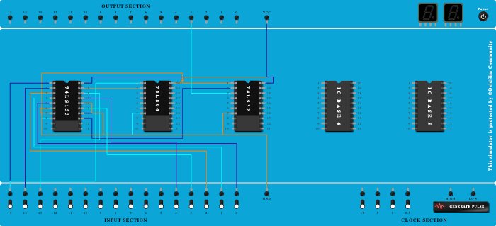 8:1 mux usin ic 74LS153