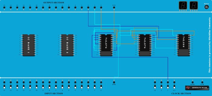 mod 6 asynchronous using 7476
