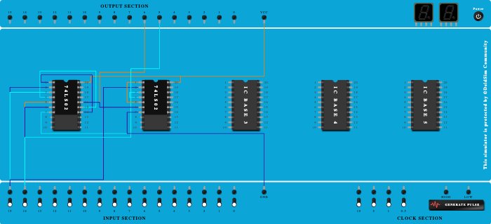 half adder using nor gates